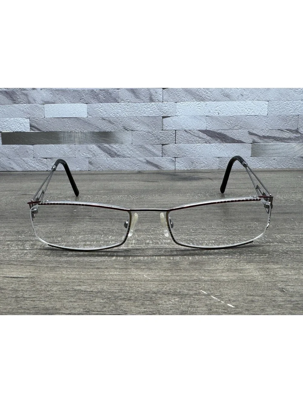 RARE Casanova Designer Eyeglasses Italy LC-58 C-02 Red Silver Frames Only 51[]18